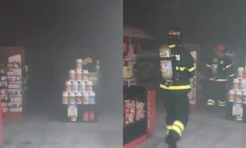 VÍDEO: Princípio de incêndio atinge drogaria de Manaus