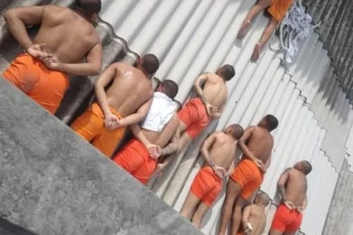 Criminosos do CV tentam fugir de prisão em Fortaleza e são encontrados no telhado