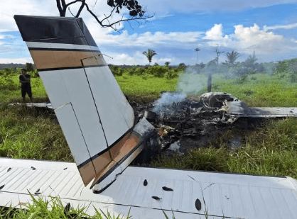 Avião faz pouso forçado em MT após interceptação da FAB