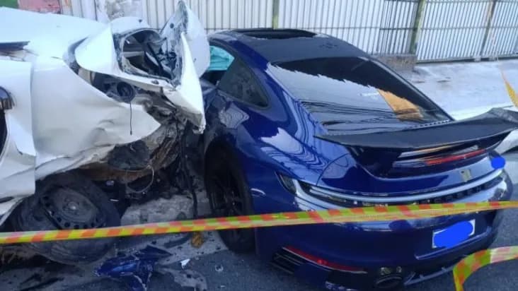 Porsche que matou motorista de app estava a mais de 130 km/h, diz site