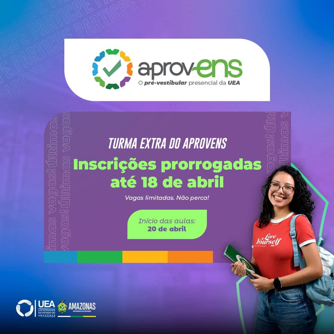 Pré-vestibular da UEA: Inscrições para 60 vagas extras encerram nesta quinta (18)