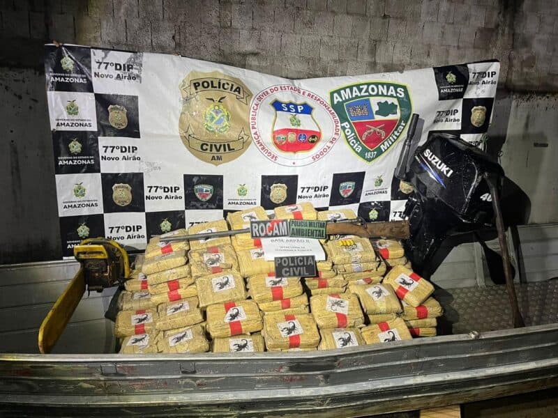 Mais de 4,2 toneladas de drogas são apreendidas em menos de 20 dias no Amazonas