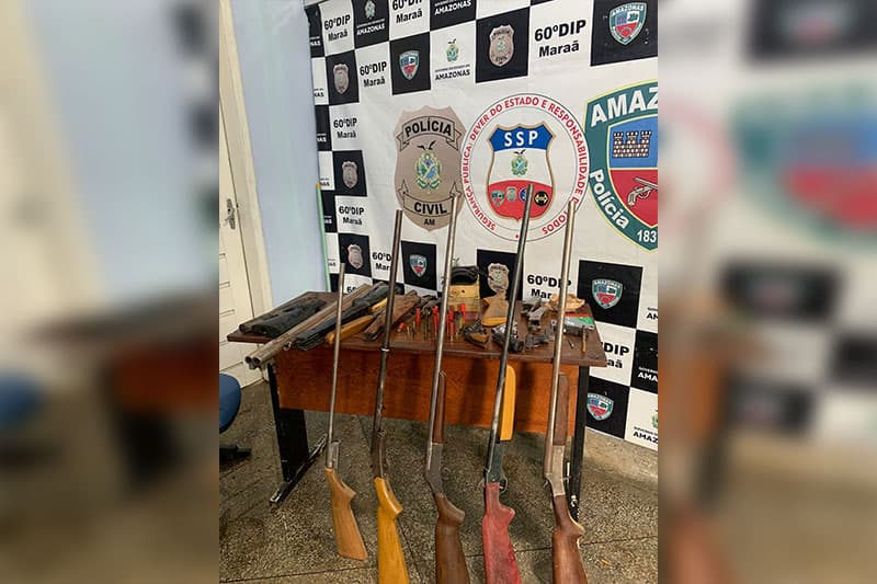 Com armas e munições, armeiro é preso no município de Maraã