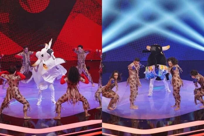 Com produção luxuosa, Caprichoso e Garantido se apresentam no ‘Caldeirão com Mion’