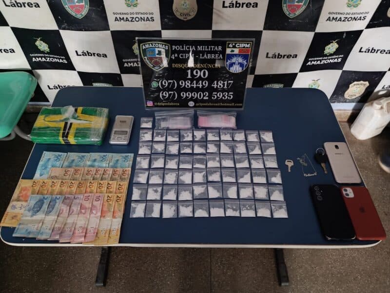Dupla é presa por furtar cofre de comércio em Lábrea, no Amazonas