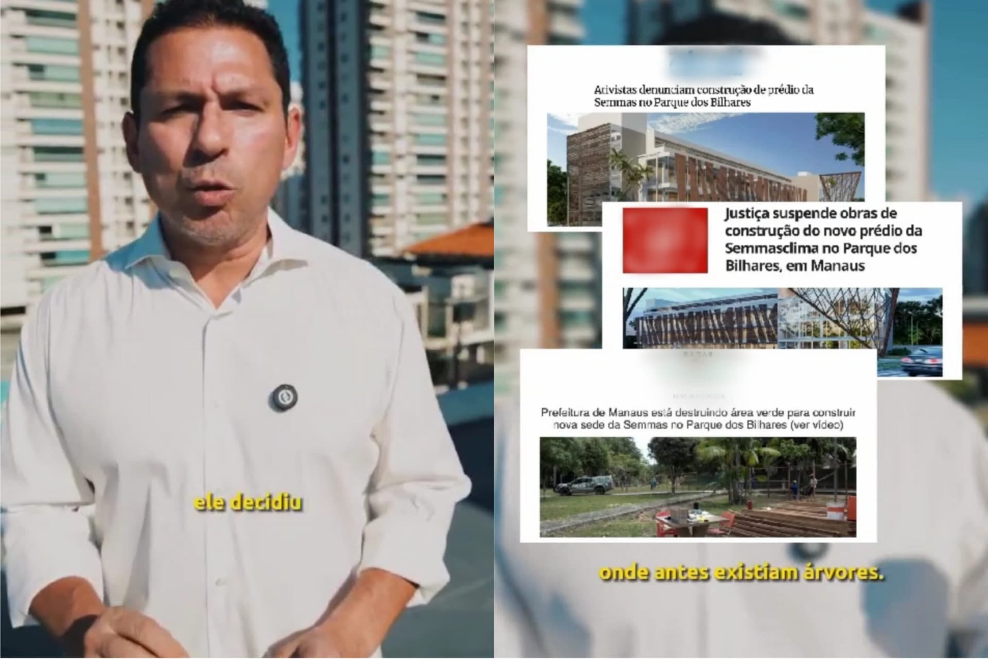 Marcelo Ramos critica gestão ambiental de David Almeida: “Verdadeiro inimigo das árvores”