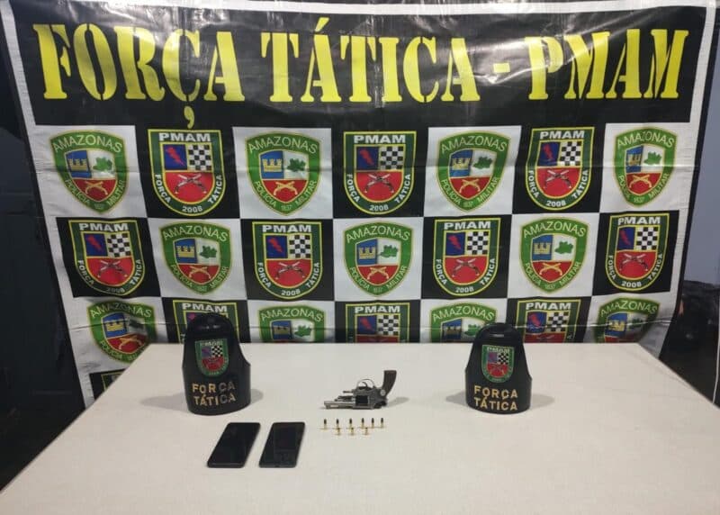 Força Tática prende casal por porte ilegal de arma de fogo em Borba