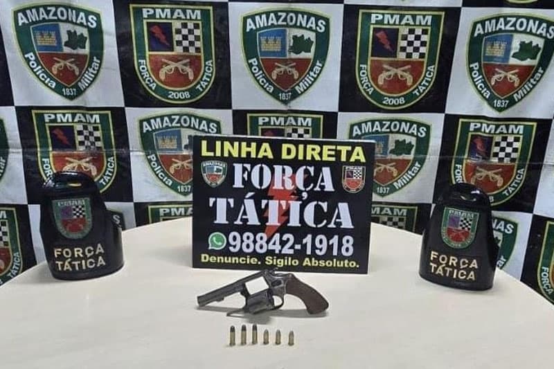 Força Tática apreende arma de fogo municiada na zona Sul de Manaus