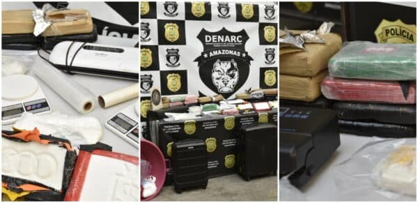 Em Manaus, polícia desmantela laboratório e apreende R$ 3,7 milhões em cocaína
