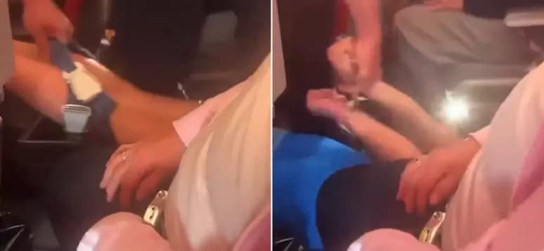 VÍDEO: Homem é algemado e arrastado pelo chão de aeronave após atacar comissárias