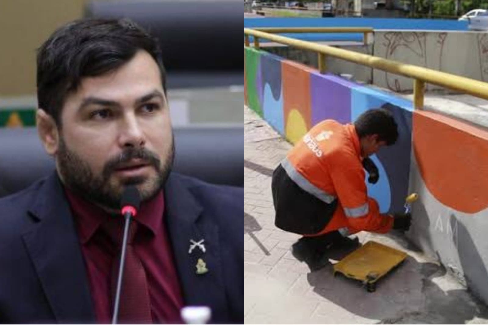 Carpê critica repintura de mosaicos em Manaus: “O prefeito é mestre em desperdício”