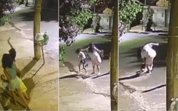 VÍDEO: Mãe bate a cabeça da filha no chão após criança tocar campainha e correr, em GO