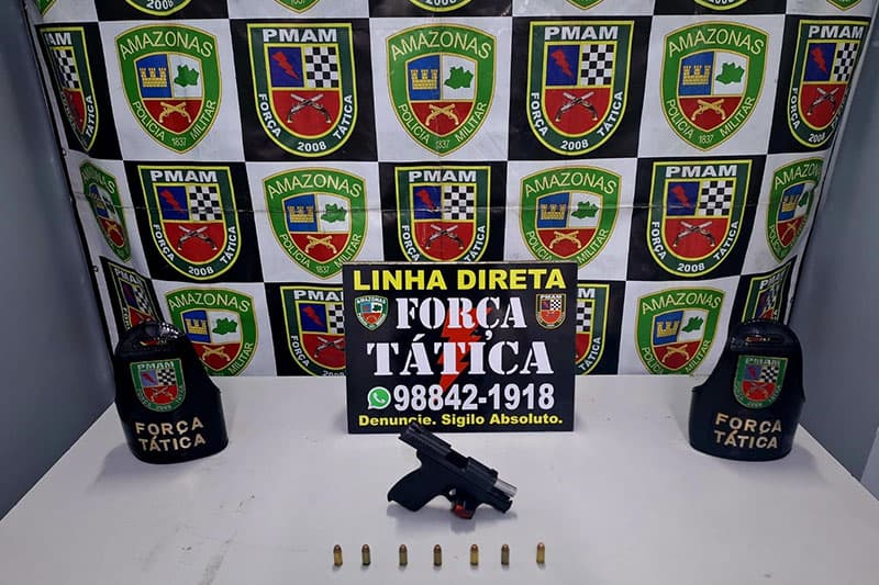 Foragido da Justiça é preso com arma de fogo na zona Norte de Manaus