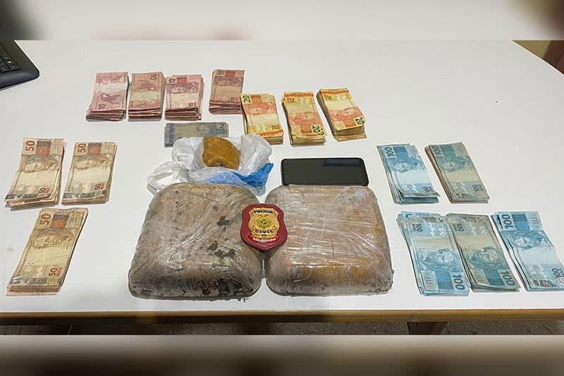 AM: homem é preso com entorpecentes e R$ 13 mil oriundo do tráfico de drogas