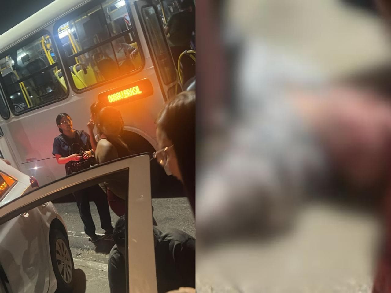 Acidente entre carro e ônibus da linha 008 deixa motorista ferido na Compensa