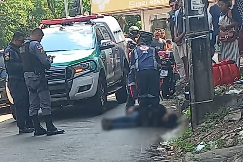 Após assaltar clínica no bairro Compensa, homem é baleado na fuga