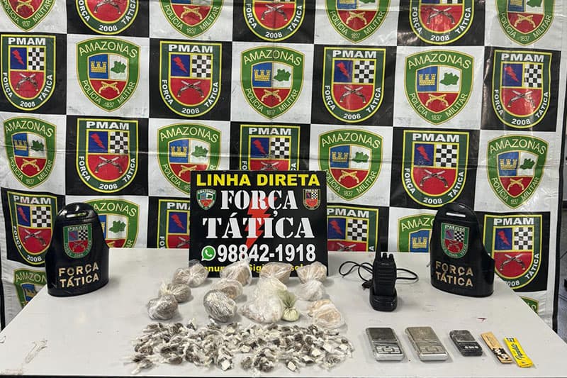 Força Tática apreende drogas durante patrulhamento na zona Norte de Manaus