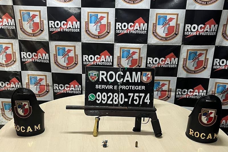 Rocam prende homem com arma de fogo de fabricação caseira em Manaus