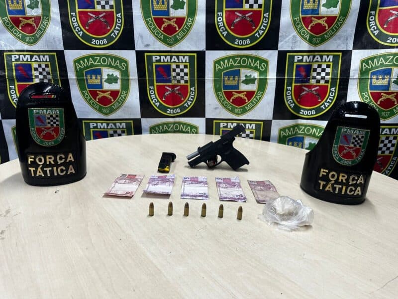 Força Tática prende dois homens e apreende armas de fogo em Manaus
