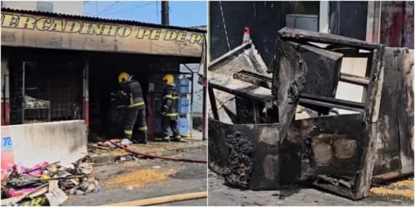 URGENTE: mercadinho pega fogo no bairro São José