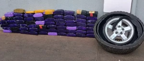Amor bandido: casal é preso por transportar quase 90kg de maconha em pneus em SP