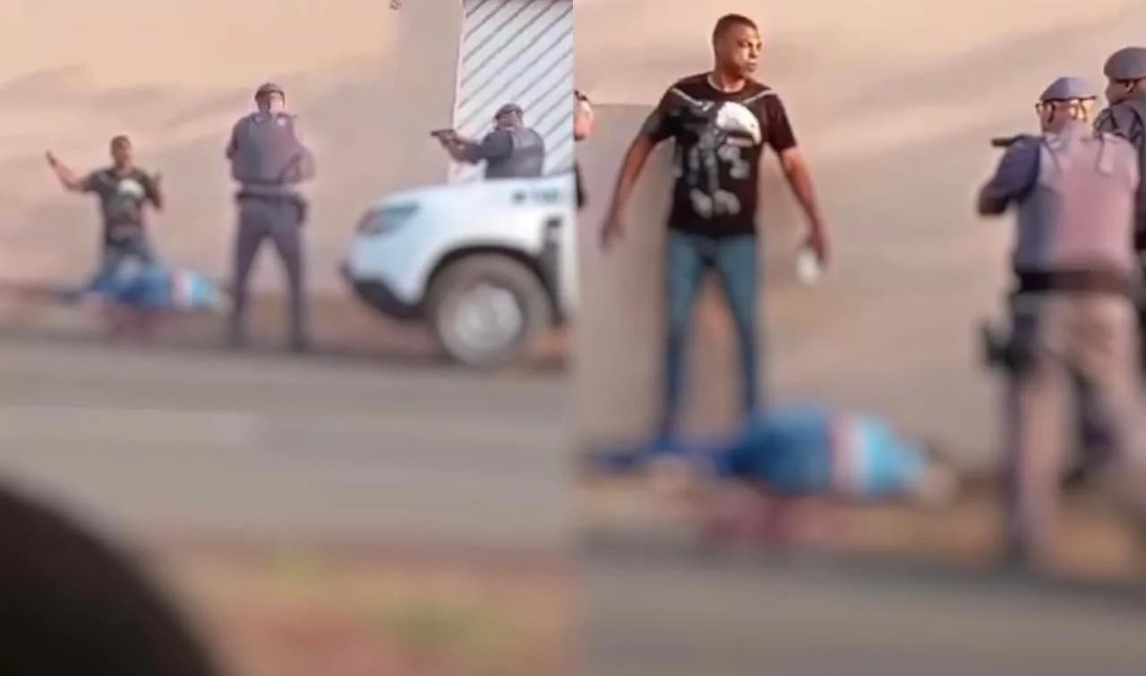 IMAGENS FORTES: Homem é flagrado desferindo facadas em esposa no interior de SP