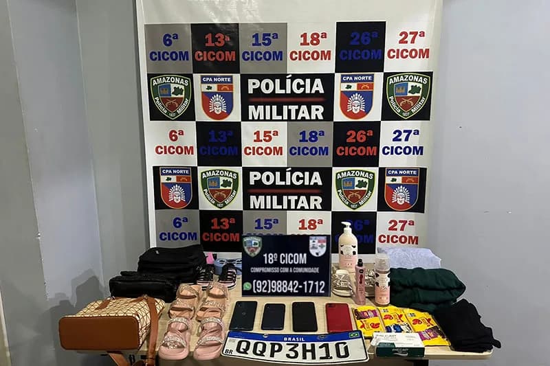 Quarteto é preso por furto em loja de supermercado na zona Norte de Manaus