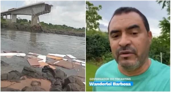 Autoridades se manifestam após desabamento de ponte que liga Tocantins e Maranhão