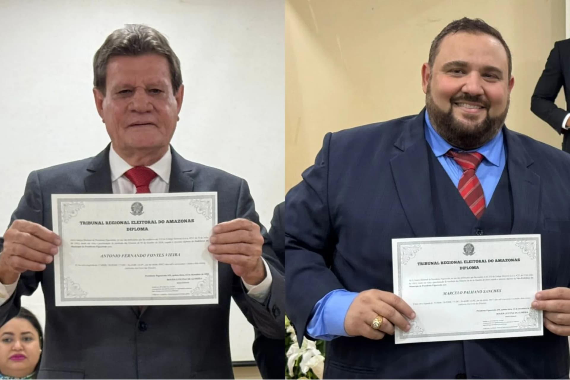 Prefeito e vice-prefeito eleitos em Presidente Figueiredo são diplomados