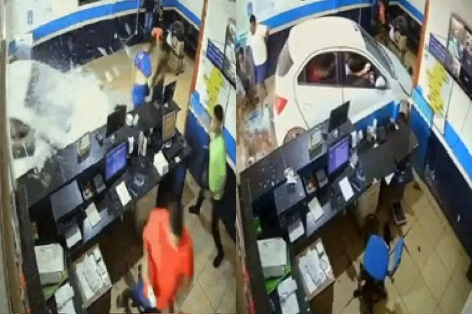 Carro invade sala de rodoviária de Confresa e deixa um ferido