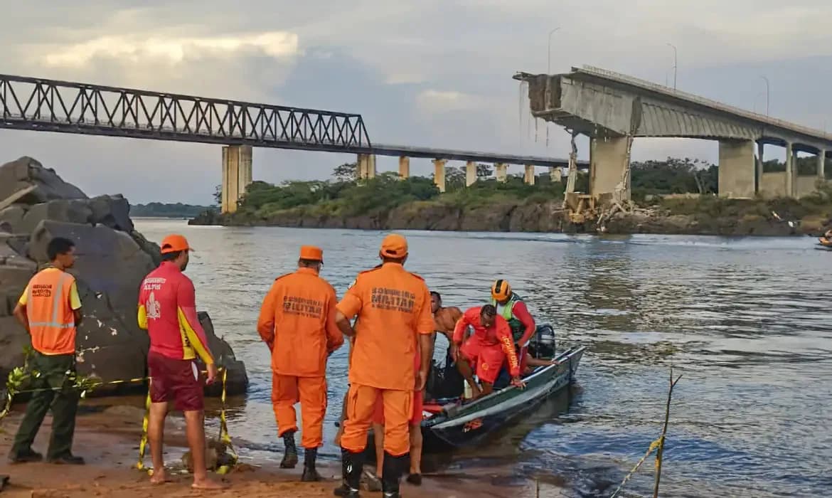 Sobe para oito o número de mortes confirmadas por queda da ponte entre Tocantins e Maranhão