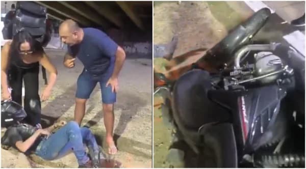 VÍDEO: Policial é suspeito de atirar em entregadora de lanche após acidente em Manaus