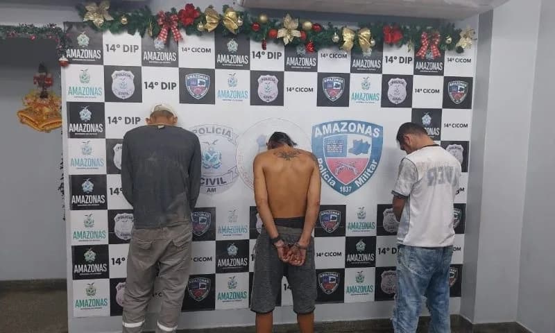 Trio é preso por roubos no bairro São José Operário, na zona Leste de Manaus