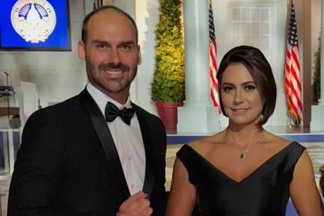 Eduardo e Michelle Bolsonaro não foram indiciados por falta de provas, diz chefe da PF