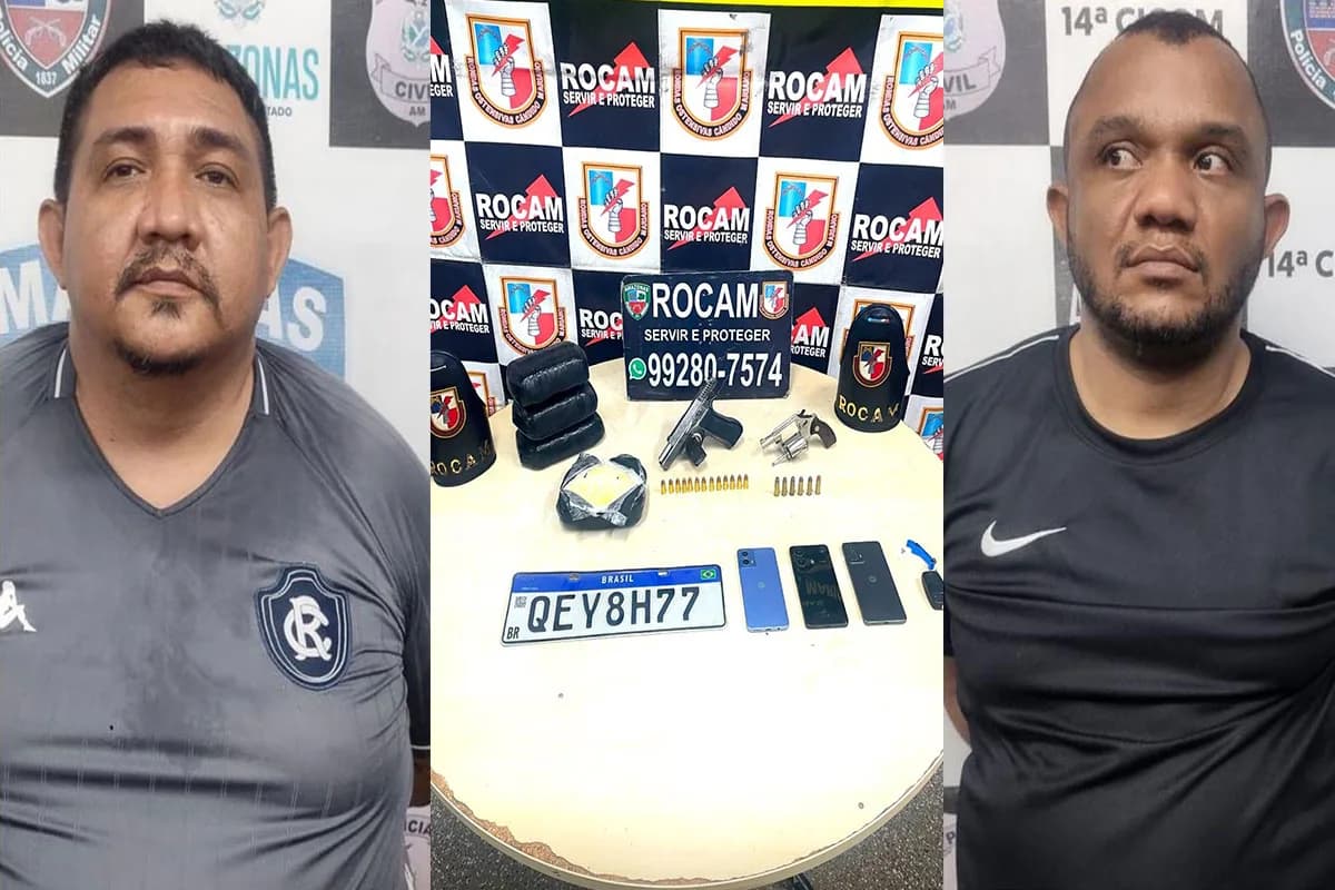 Trio é preso com drogas e armas de fogo em zonas distintas de Manaus