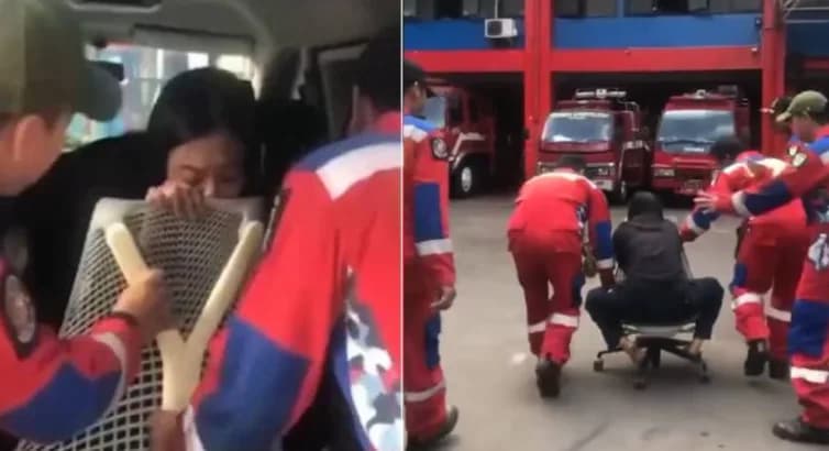 VÍDEO: Na Indonésia, jovem fica presa a cadeira por piercing no nariz