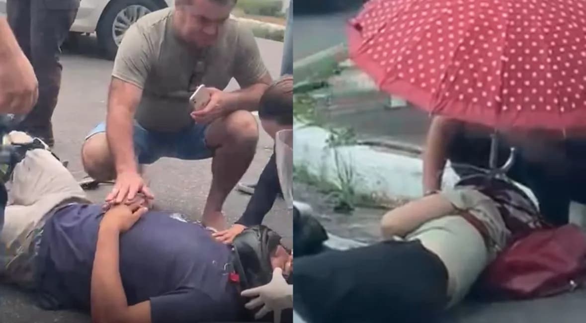 VÍDEO: Colisão entre veículos deixa 3 pessoas feridas em Manaus