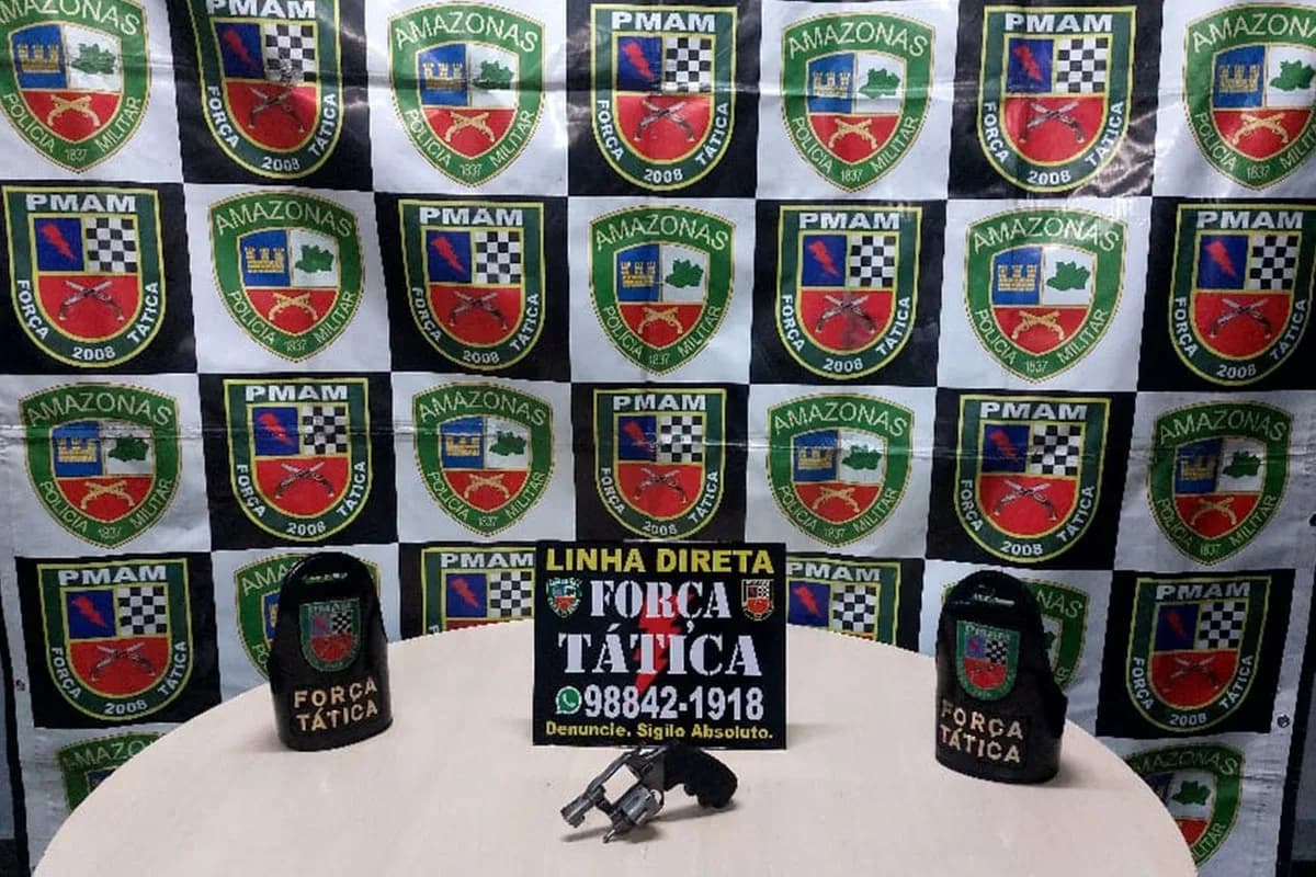 Força Tática apreende revólver com munições na zona Sul de Manaus