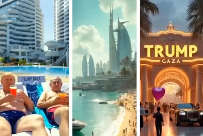 VÍDEO: Trump compartilha vídeo criado por IA que mostra “resort” em Gaza, com estátua de ouro