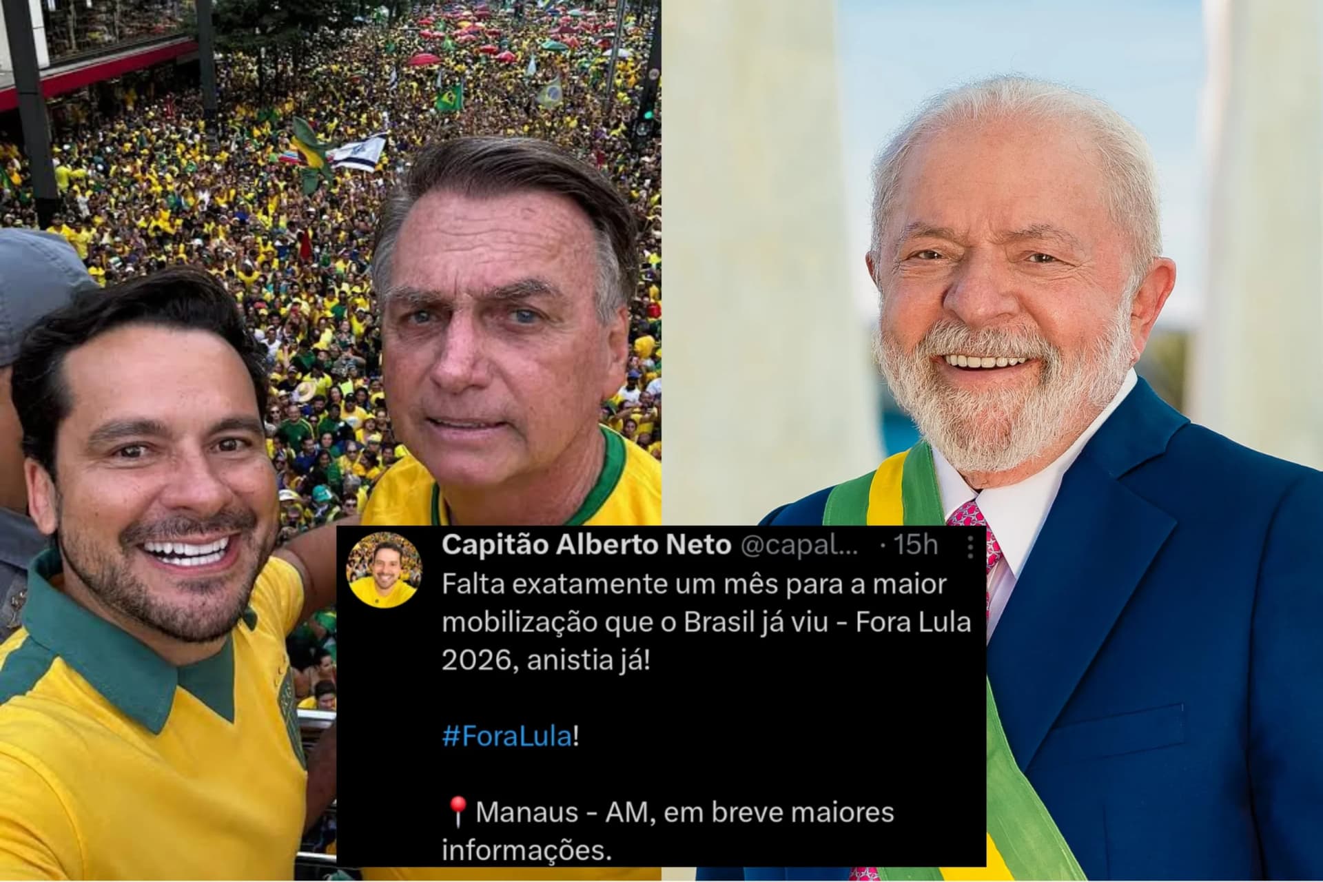Alberto Neto confirma ato por impeachment de Lula em Manaus no dia 16 de março