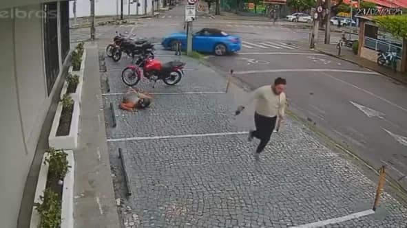 VÍDEO: Motorista reage a assalto e atira em suspeito em Fortaleza