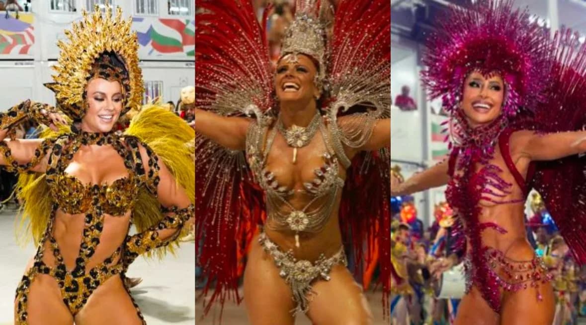 Saiba quem são as rainhas de bateria mais famosas Carnaval do Rio de Janeiro