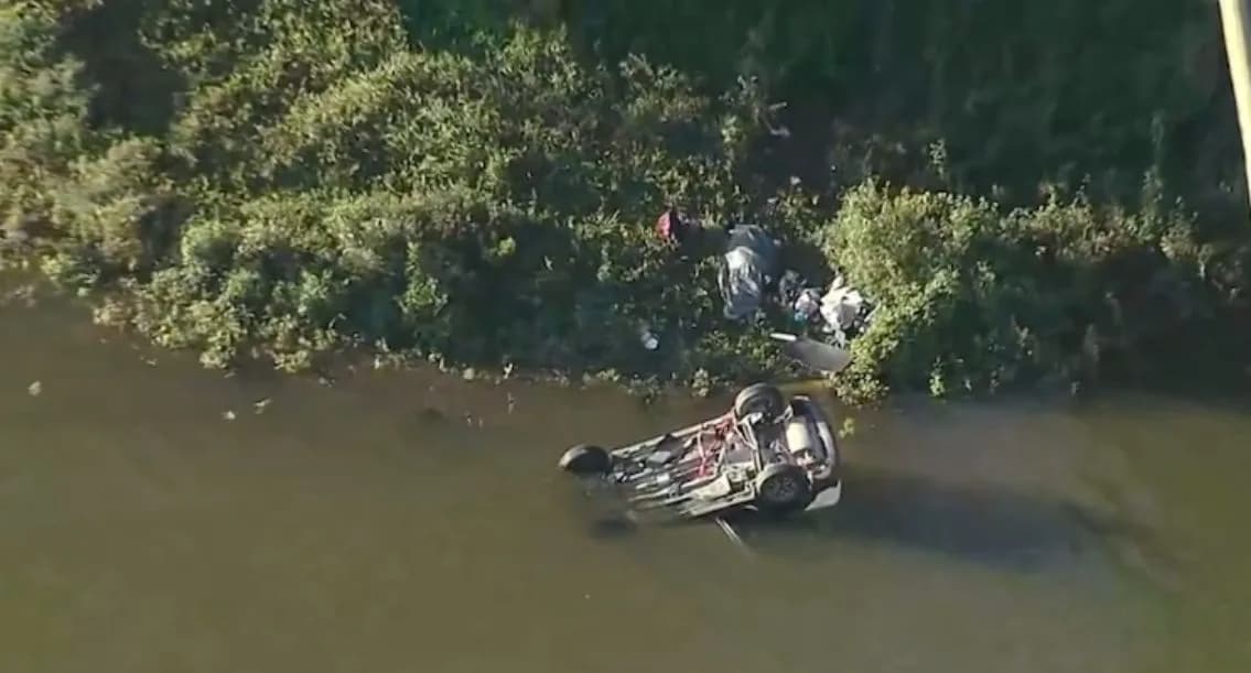 VÍDEO: Motorista morre após carro despencar de ponte em represa de São Paulo
