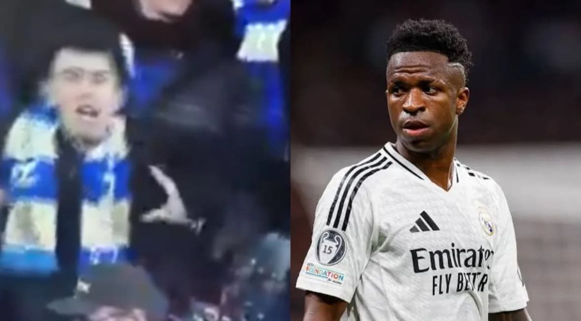 RACISMO: Torcedor do Real Sociedad faz gesto de macaco para provocar Vini Jr. na Copa do Rei