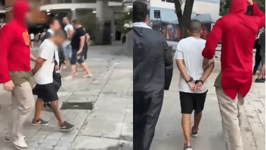 VÍDEO: Policial “Chapolin” prende suspeito durante bloco de carnaval, em SP