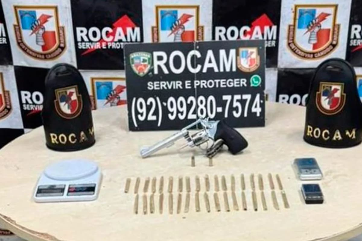 Rocam apreende arma e drogas no bairro Zumbi, na zona Leste de Manaus