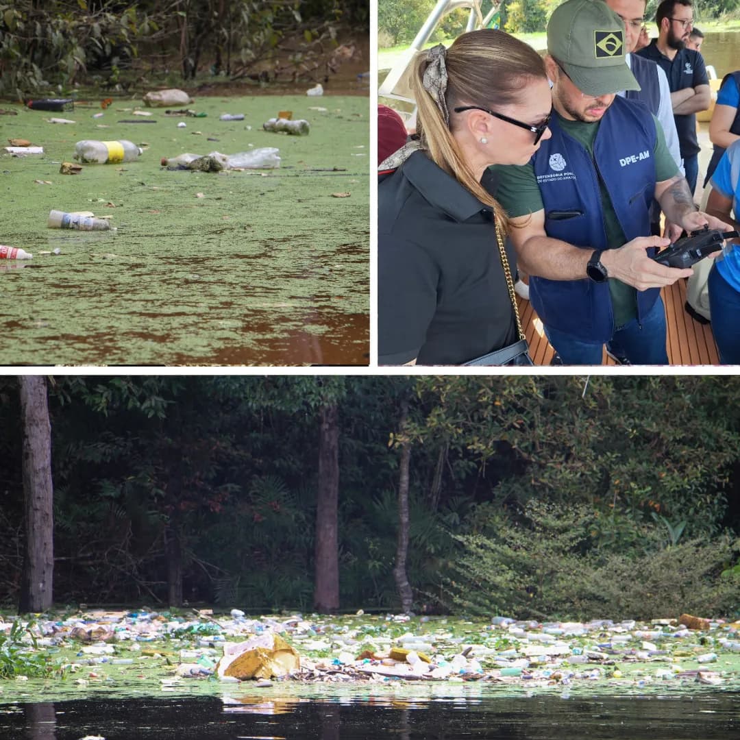 Ministério Público e Defensoria Pública do Amazonas fiscalizam poluição e retirada dos flutuantes do Tarumã-Açú