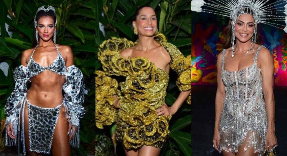 Fora da Sapucaí, famosas entregam looks glamurosos na 1ª noite de desfiles do Carnaval