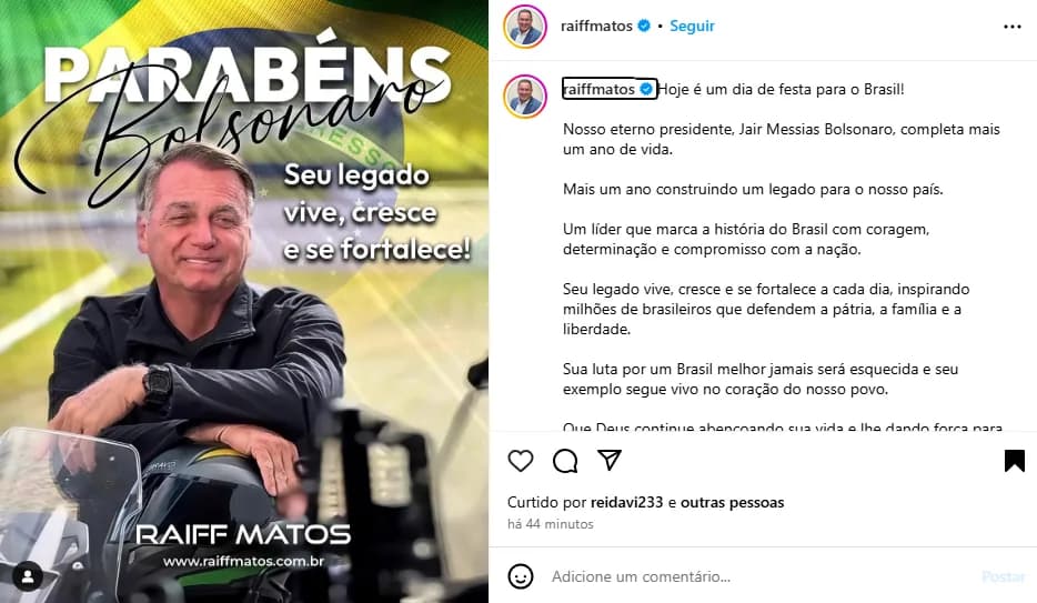 Políticos de direita do Amazonas prestam homenagens aos 70 anos de Bolsonaro