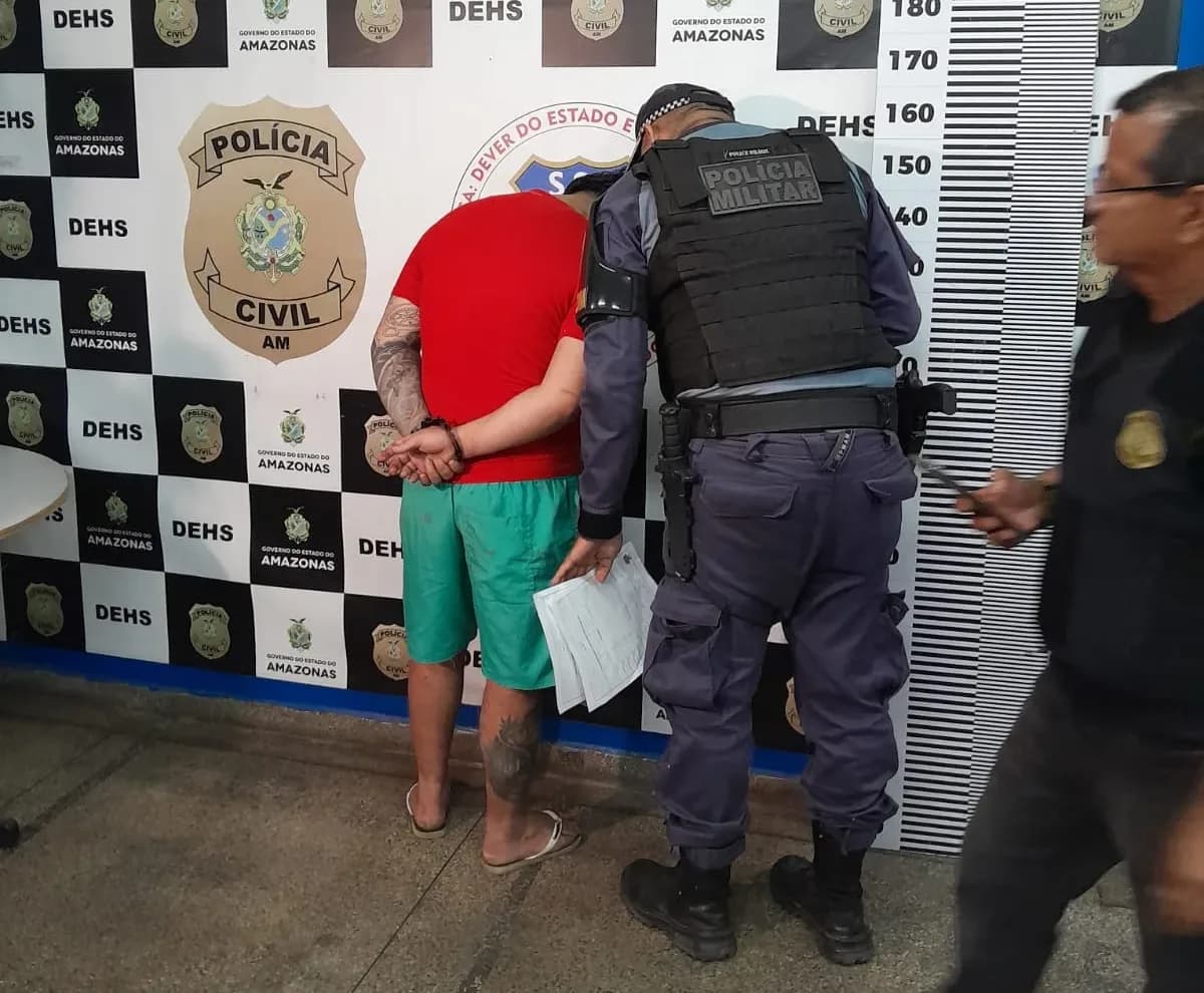 VÍDEO: ‘Pistoleiro do PCC’ suspeito de matar 6 pessoas é preso em Manaus